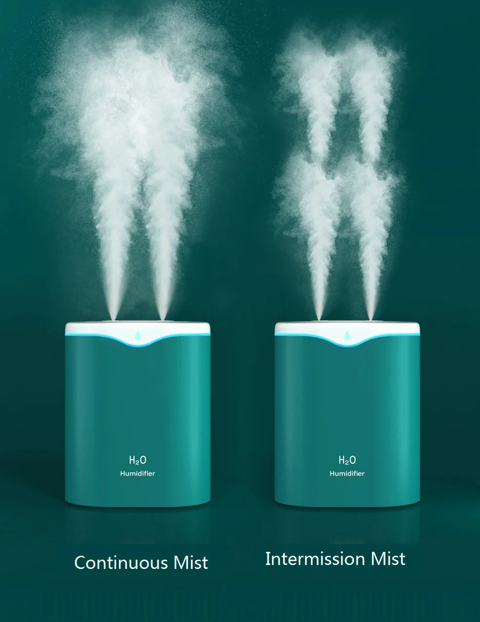 2L USB  Large Humidifier with Big Water Tank, Sleek Design and Material, Auto Turn Off