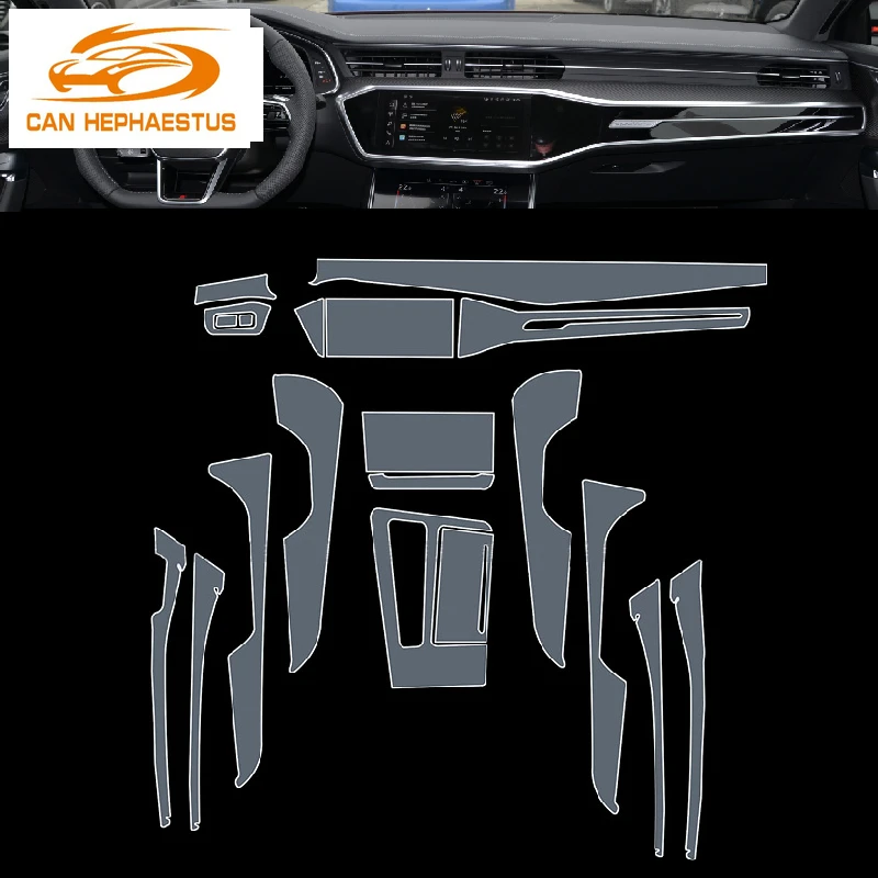 For Audi S6 RS6 2019-2022 Dashboard Panel Wrap Protective film Screen Anti-scratch Protector Car Interior Accessories