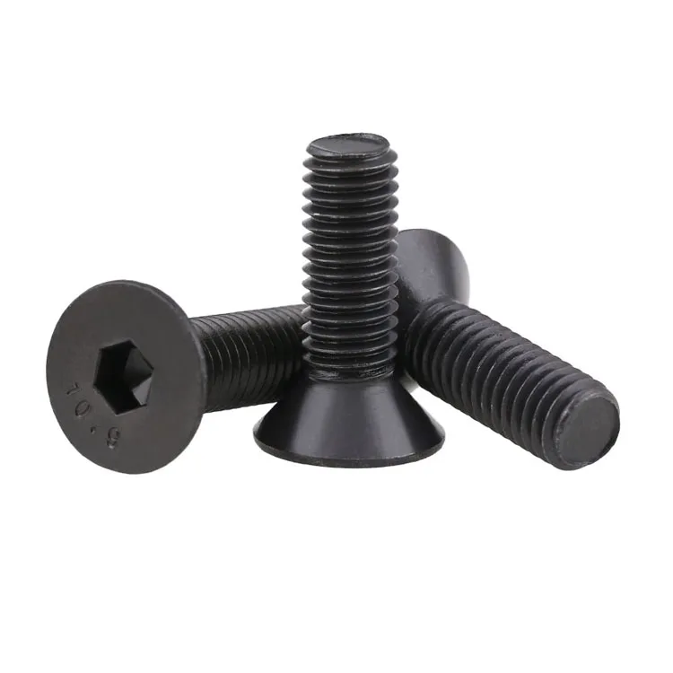 DIN EN ISO 10642 Hexagon Socket Countersunk Head Screws Carbon Steel Black Oxide m5 m6 Hexagon Socket Countersunk Head Screws