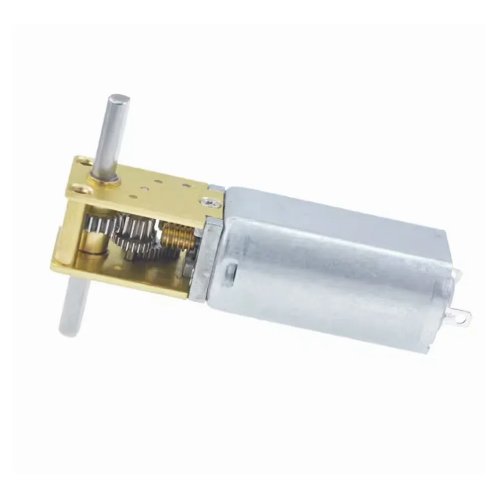 BringSmart SR1218-050 worm gear double shaft self-locking reducer motor 3V 6V 12V micro DC gear low speed motor