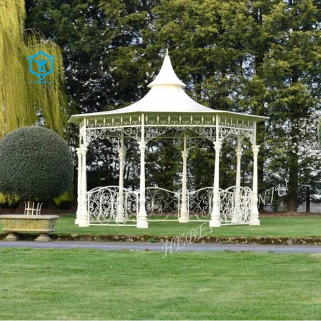YUANJU Outdoor Gazebo Antique Classic Wrought Iron Gazebo