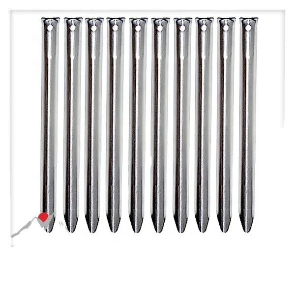 56702#30cm steel nail galvanized U shape tent pegs
