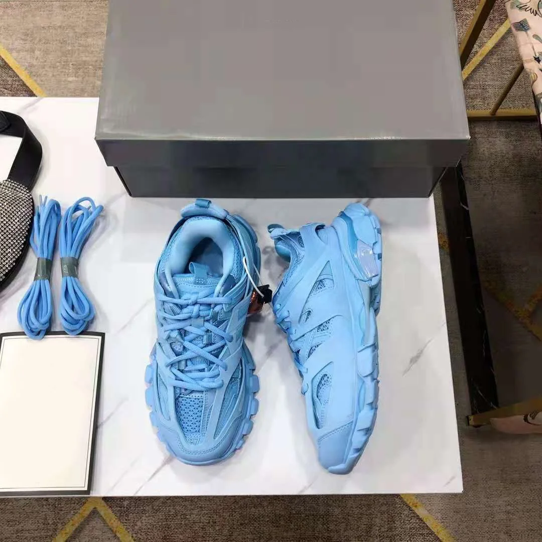 
New Arrvial Famouse Brand Shoes Top Grade Balencia Sneakers Women Chunky Retro Dad Shoes Mens Thick Bottom Balanciaga Triple S 