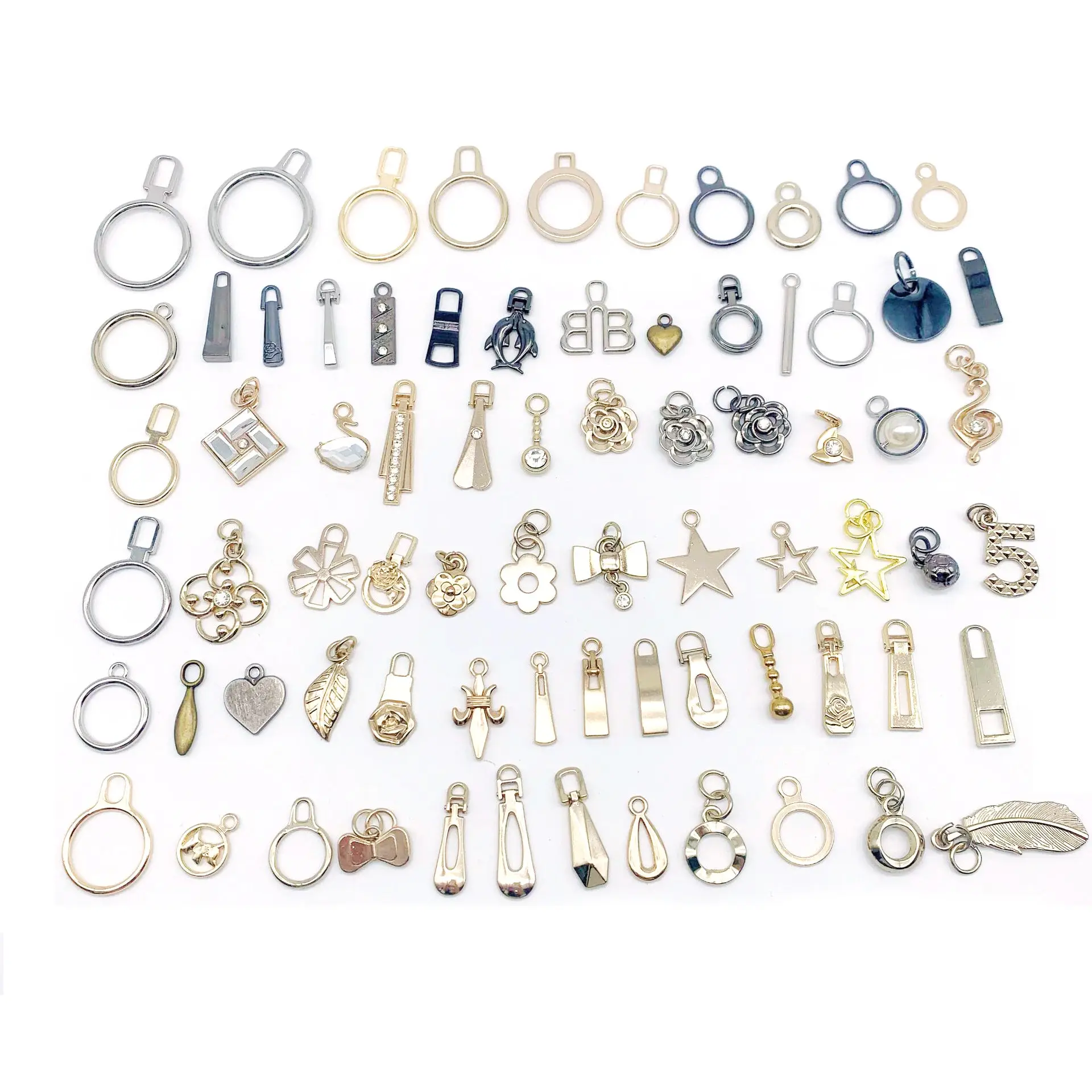 Younus Wholesale Price Customized Metal Zipper Puller Slider Zip Pull Zipper Slider For Handbags