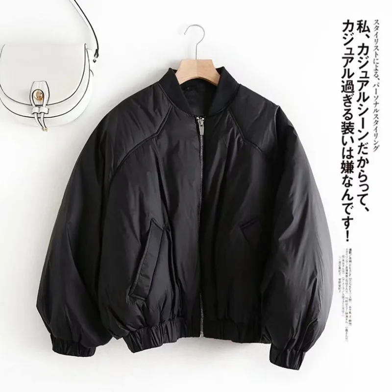 New Fashion Korea Style  Women Winter Short Padded  Warm Zipper Jacket