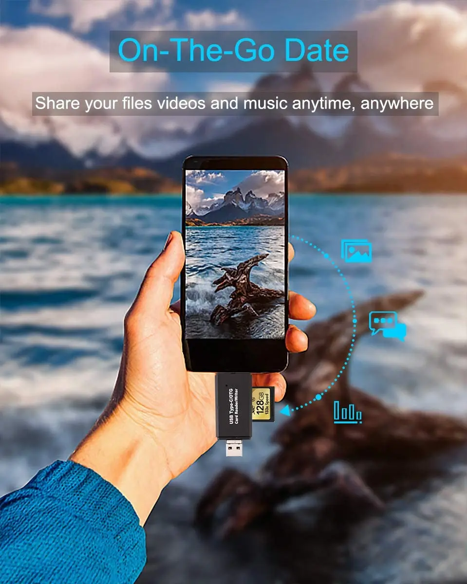 3 in 1 USB2.0 3.0 OTG Type-C Memory Mirco USB Card Reader Adapter OTG Card Reader for Mobile Phone