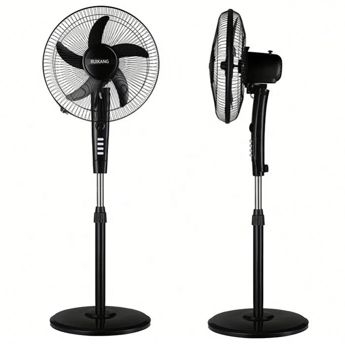 Quality Guarantee Bird Guard Grill Rusty Free Standing Pedestal Electrical Fan Automatic Oscillation Copper Aluminum Motor Fan