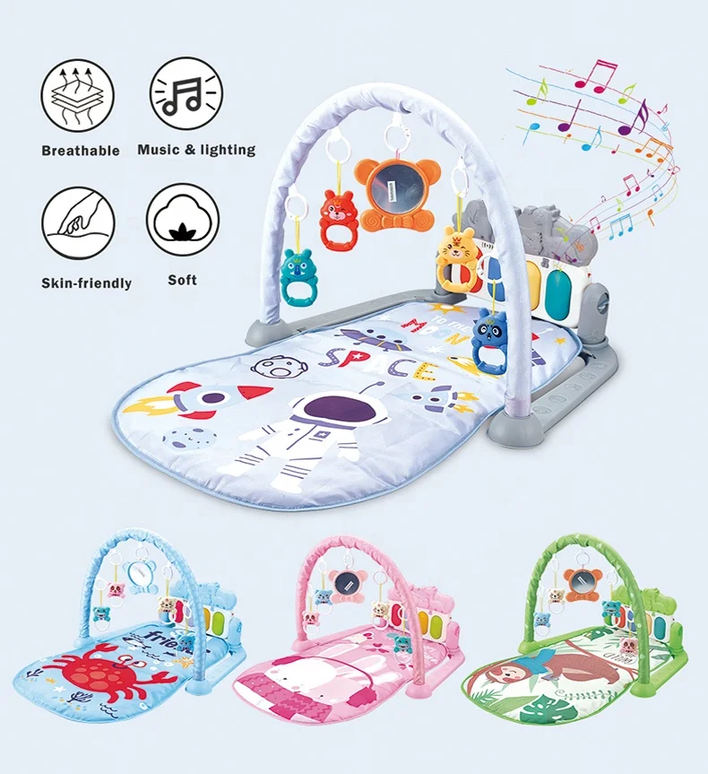 Multifunctional Infant Musical play mat toy multi-function baby piano gym mat