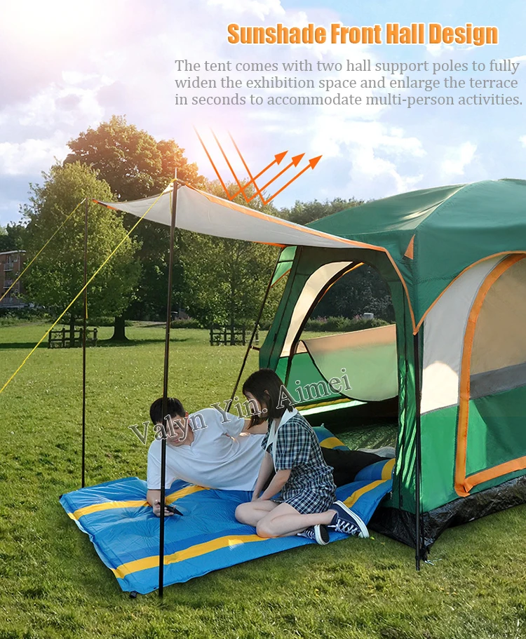 Wholesale Tent Two Bedroom One Living Large Size Picnic Large Family Tent 8 Person Outdoor Camping Tents