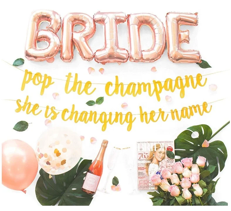 2022 Trend Bride To Be Sash Balloons Gold Bridal Shower Bachelorette Party Supplies Decorations Kit for Hen Party Accessories