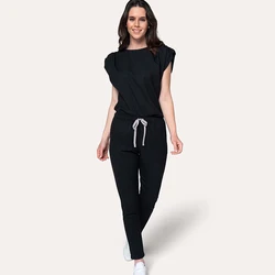 Fast Delivery Medical Uniform Scrub Women Top Jogger Scrub Anti Wrinkle Sets Nurse Uniforms