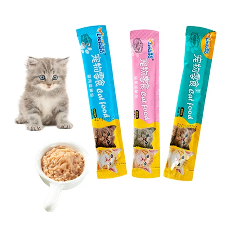 Factory Custom wholesale 15g Natural Cat Treat Snack Food For Kittens