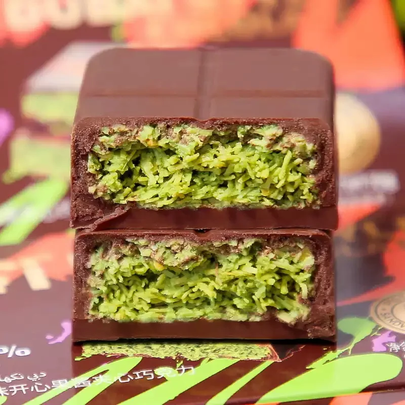 Wholesale Chocolate Wifi Dubai Style Chocolate 70g Nuts Filling Chocolate Blocks