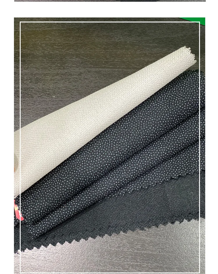 Heavy weight Iron on Water jet loom woven fusible interlining fabric for jacket