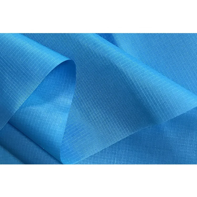 210T нейлоновая ткань Ripstop с покрытием из ТПУ легкий вес водонепроницаемый для дождевика