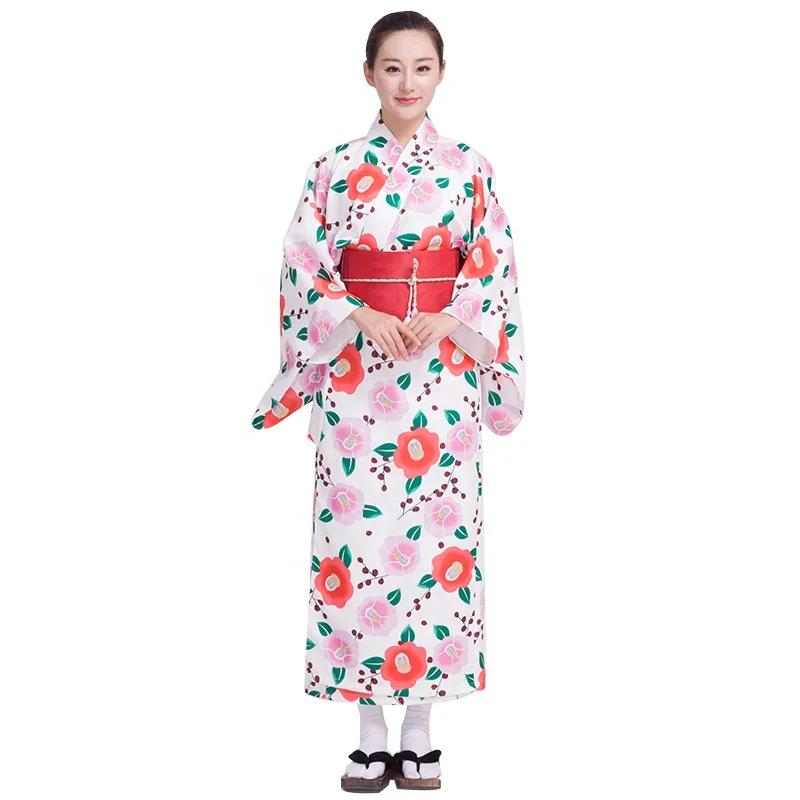Кимоно Jitsugyo женское традиционное простое в использовании, юката, халат (японское повседневное кимоно), полный комплект 4