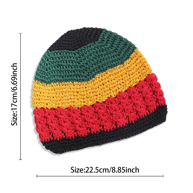 Hair Accessories Hair Snood Knit Kufi Caps Elastic Crochet Beanie Kufi Hat For Men Women