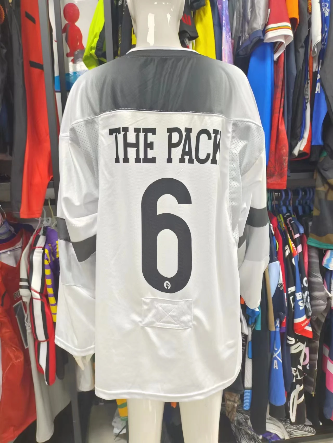 Custom white mesh fabric sublimation breathable loose protective hockey jersey uniform for man woman