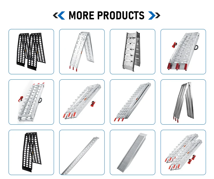 Aluminum Folding Ramp Car Loading Ramp For Steps Stairs Curbs Portable wheelchair ramps for sale