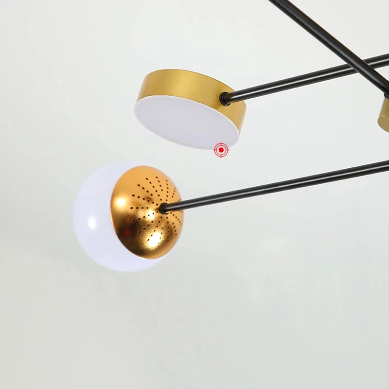 Modern Led Chandelier Suitable For Living Room Dining Room Kitchen Bedroom Golden Black Frame Ceiling And Indoor Lighting