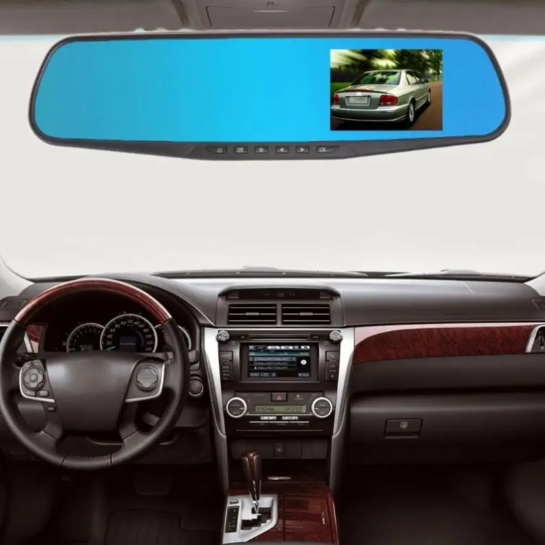 3.5inch cheap car dvr firmware mirror 5V 12v car video recorder black box for car