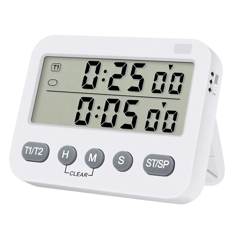 light / sound reminder double channel digital timer