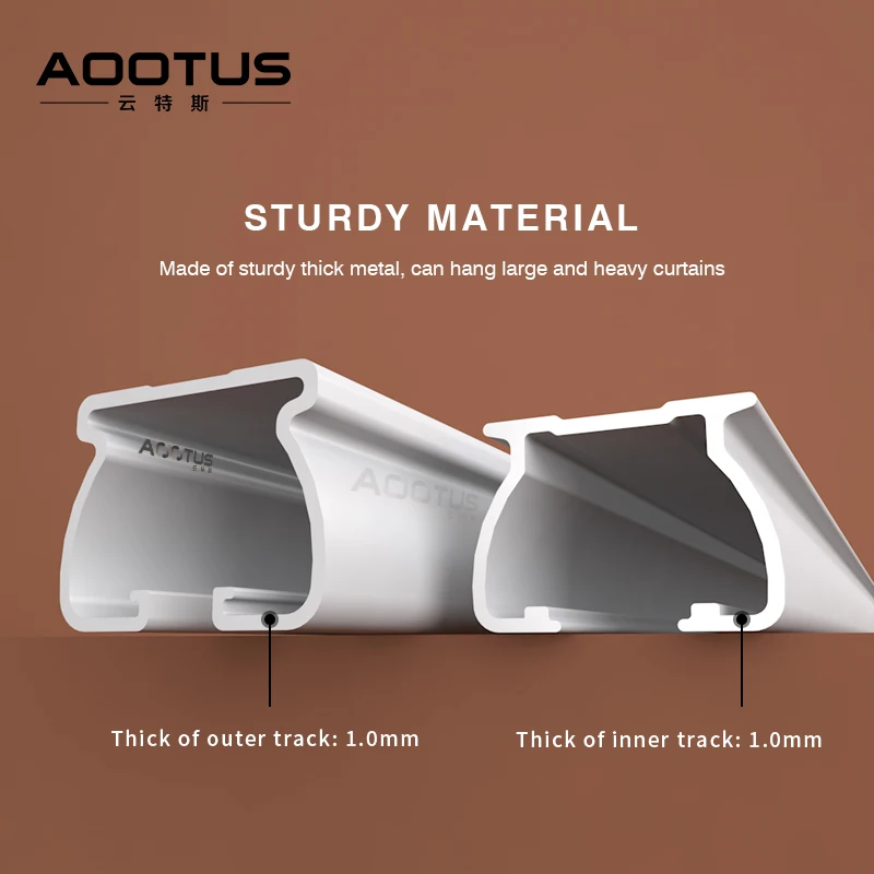 Telescopic Curtain Track Set Adjustable Design Room Divider Curtain Rails and Accessories included