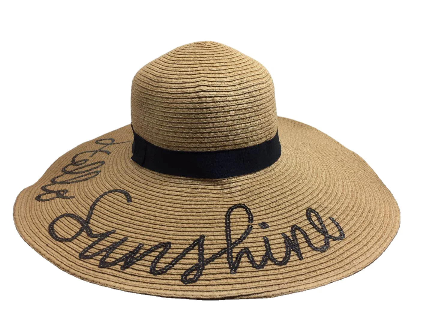 Модная женская летняя Складная Соломенная пляжная Панама с широкими полями и вышивкой буквами