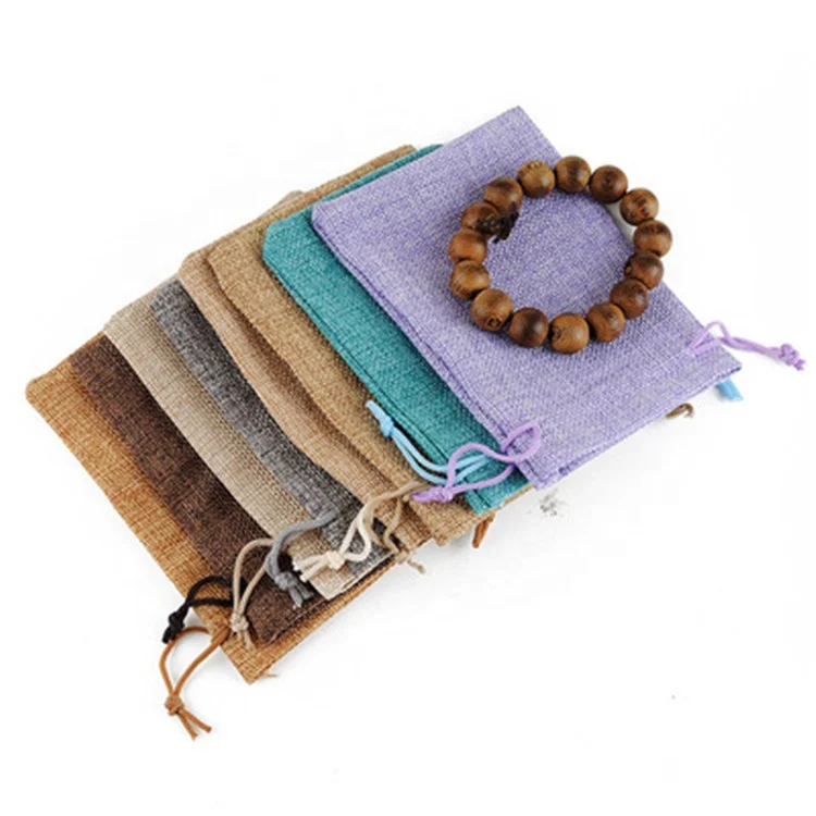 Hot Sale 10x14cm Recyclable Coffee Bag Jute Eco-friendly Jute Burlap Gunny Sack pouch