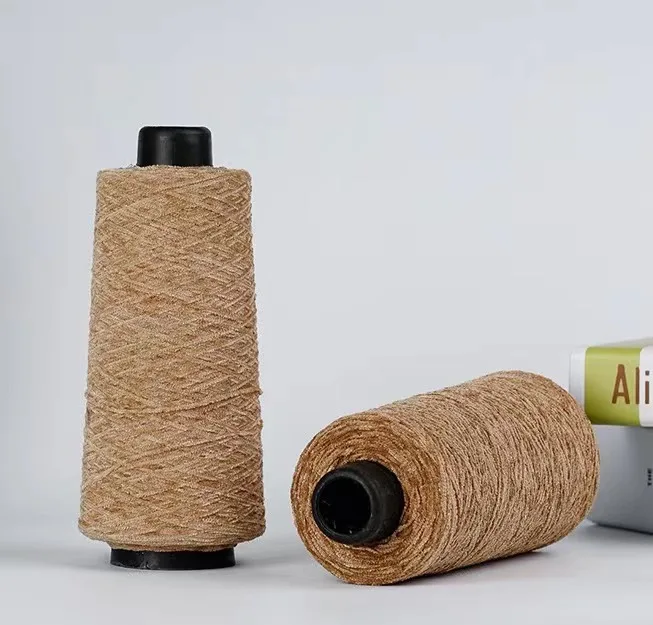 free sample soft 100% color polyester hand knit chunky cone velvet chenille yarn dyed yarn for knitting scarf