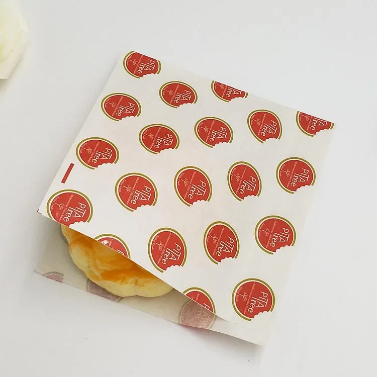 Manufacturers Wholesale Oil-Proof Two-Side Sealed Puff L-Shaped Opening Snack Packaging Triangle Paper Bag