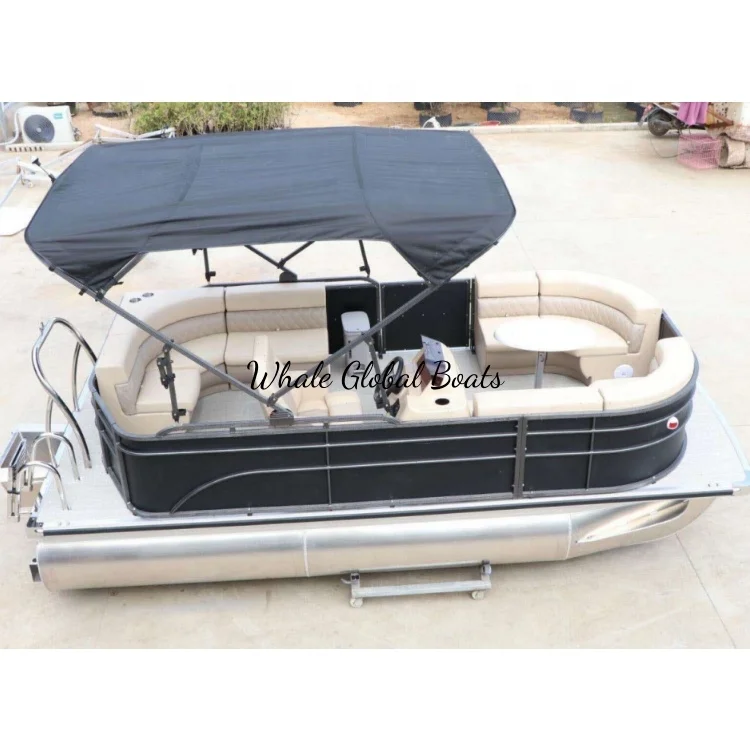 19ft Aluminum Lounging Entertainment Boat Cruising Pontoon Boat for Sale