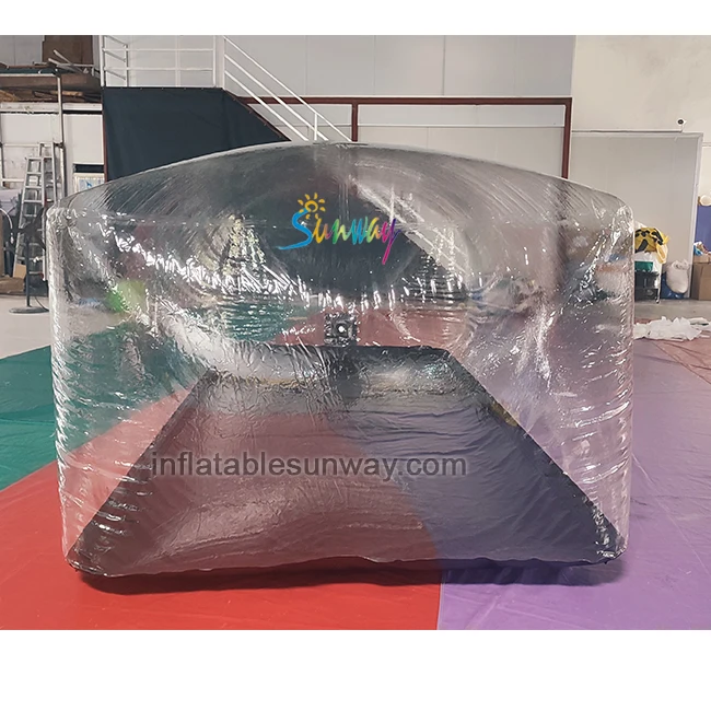 Indoor car bubble protection storage transparent side cars capsules roof tent inflatable car showcase cover