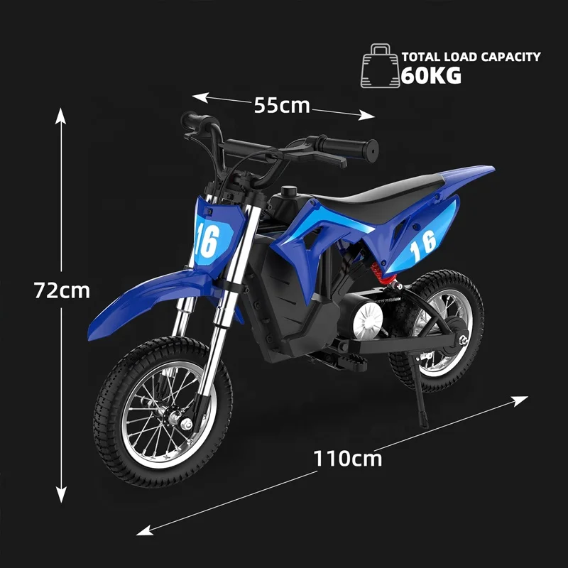 Wholesale 300W 36V5.2AH Teenagers Motorbike 15 Mph Road Legal Electric Motorcycle Ipx4 High Range Kids E Dirt Bike