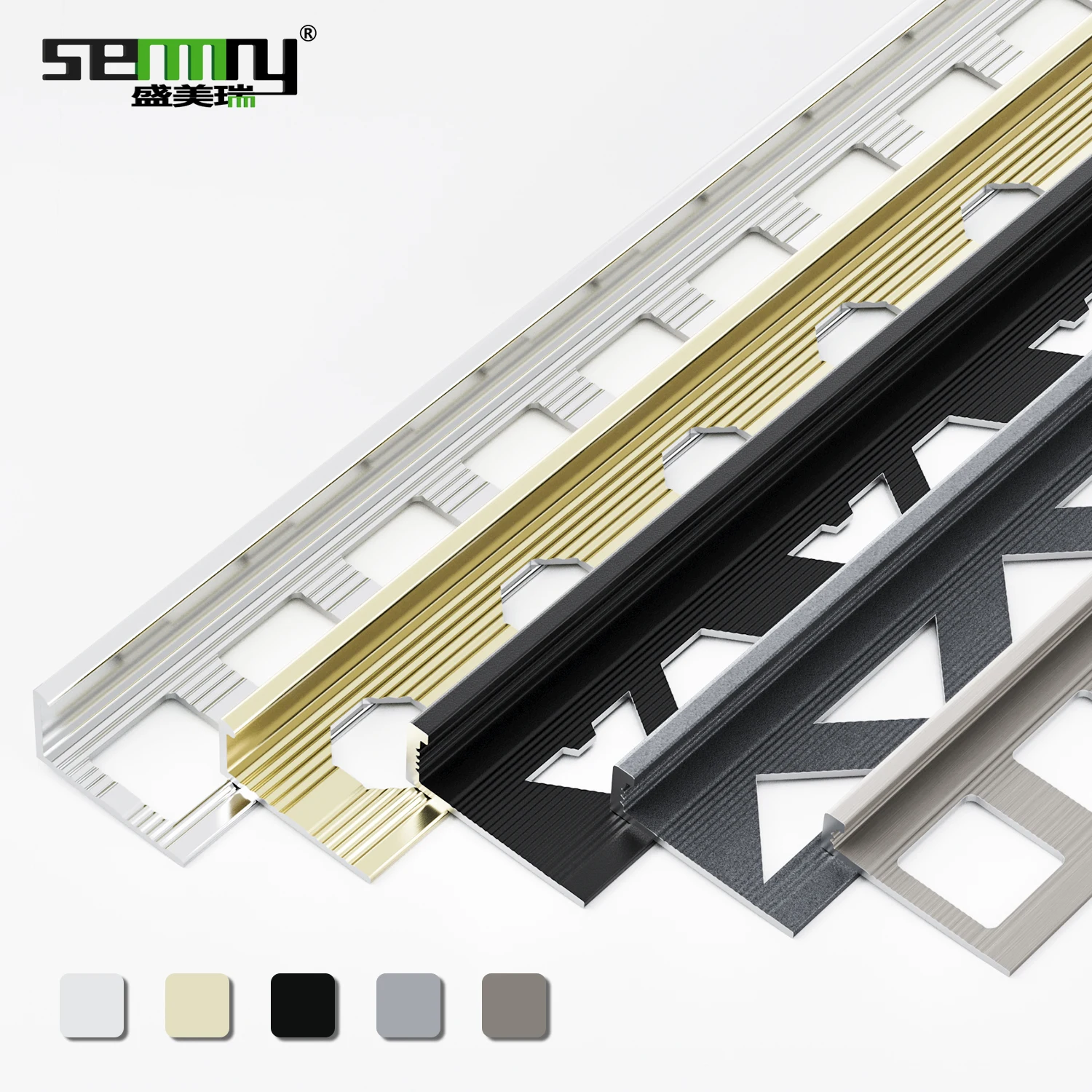 Factory Wholesale High Quality Aluminium Tile Trim L Shape Corner Trim for Wall Decoration