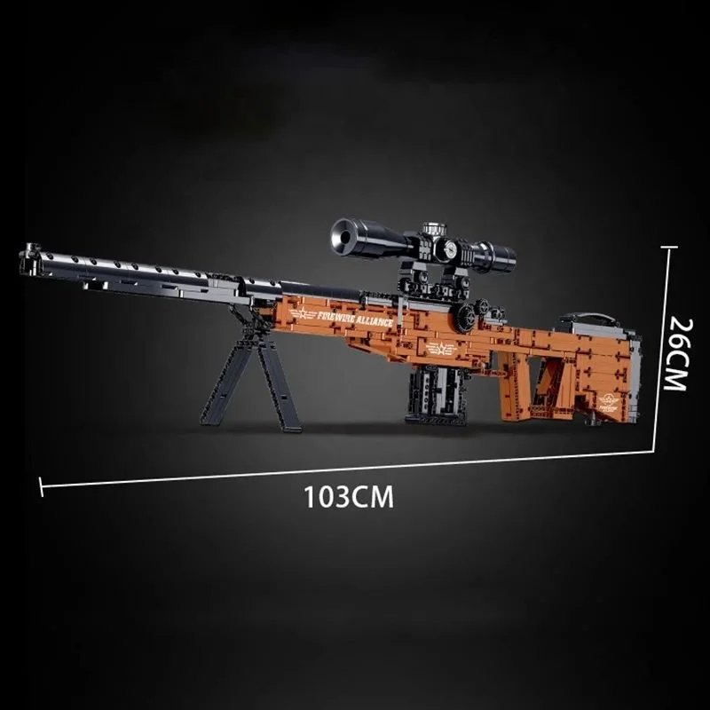 MORK Blocks 051002 Firewire Alliance AWM SNIPER RIFLE DIY Toys Plastic Building Block Toys For Kids