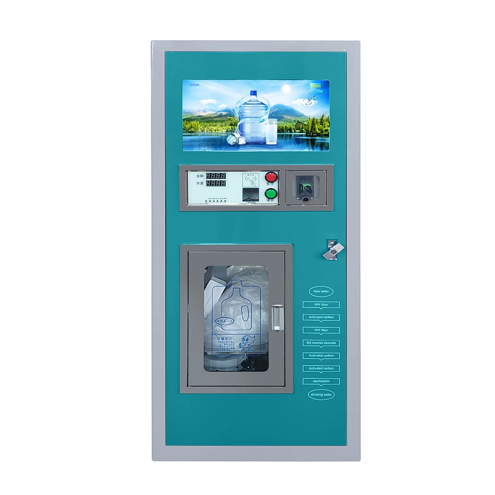 Coin Operated Reverse Osmosis Ro Purified Alkaline Water Vending Machine 400gdp 800gdp 1200gdp Electric White 220v Xl 280 Tuv