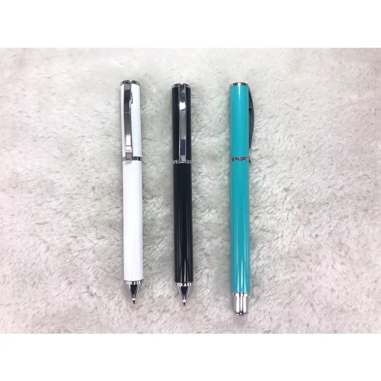 Best luxury metallic aluminum promotion  metal ballpoint pen with custom logo printed TWIST ACTION