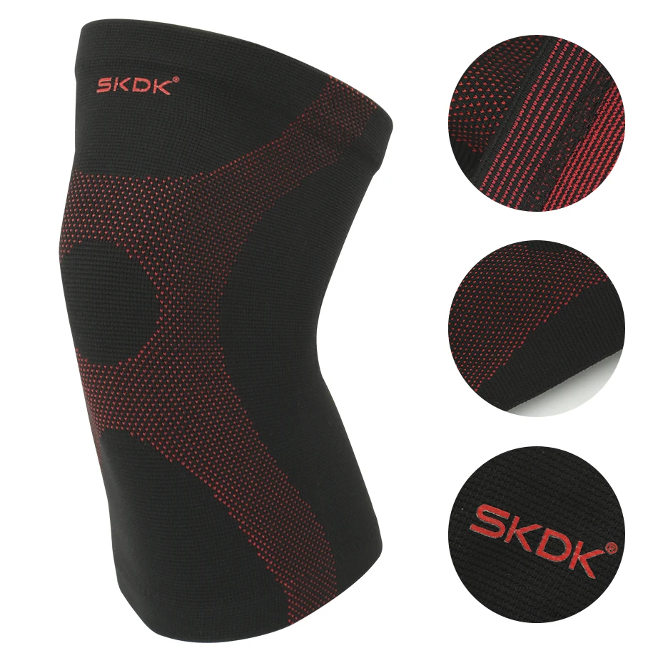 Knitted Elastic Anti-slip Fitness Knee Support Sports Knee Brace Compression Knee Sleeve
