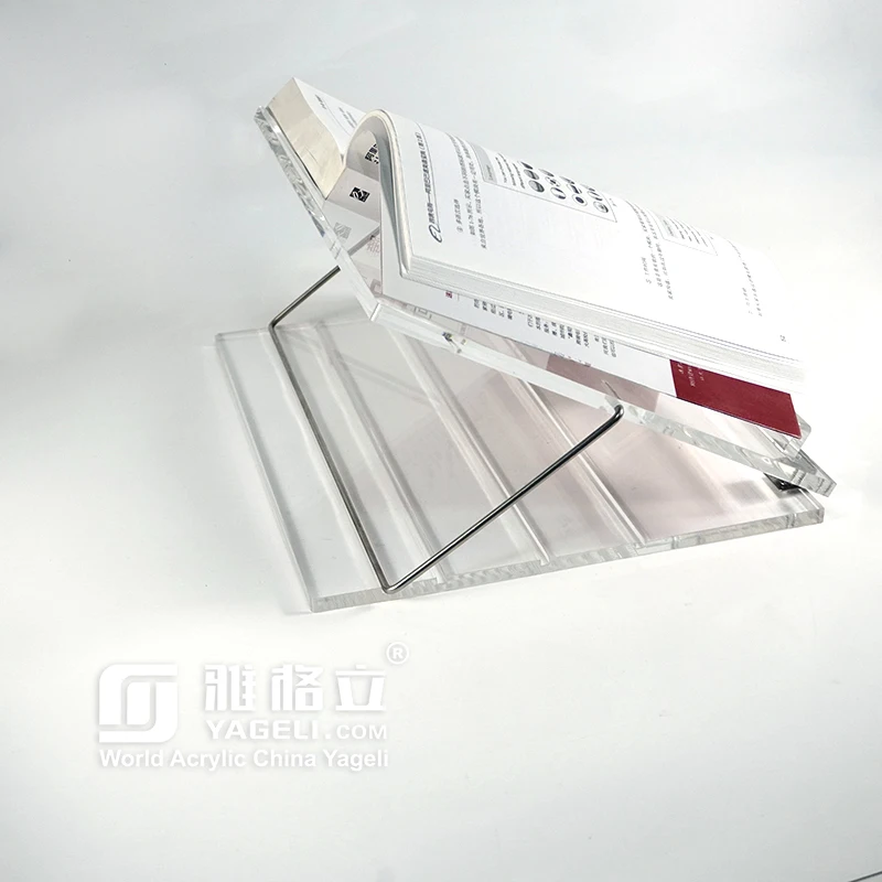 Производство Yageli оптовая продажа настольная Прозрачная Акриловая Складная подставка для книг с регулируемым