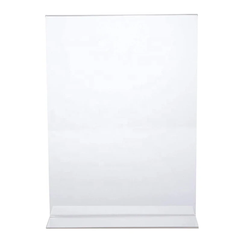 
Wholesale T Shape Sign Holder Acrylic Brochure Display Stand for Desktop Tablet 