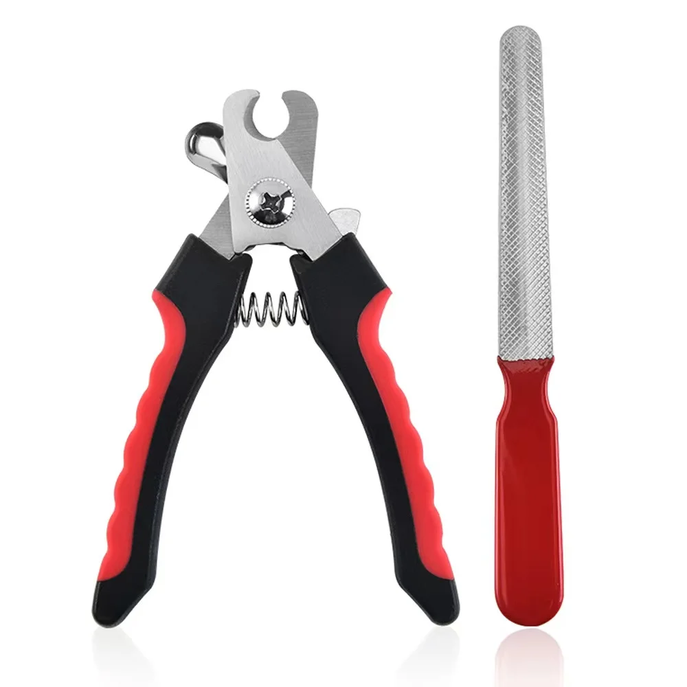 High Quality Durable Stainless Steel Pet Nail Cutter Set Professional Cat Grooming Sharp Pet Nail Clipper With File