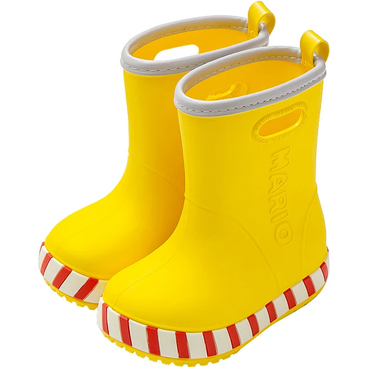 New Arrival Children Rain Shoes Toddler Ankle Galoshes Skidproof Wellies Baby Waterproof Rainboots Portable EVA Children Boots
