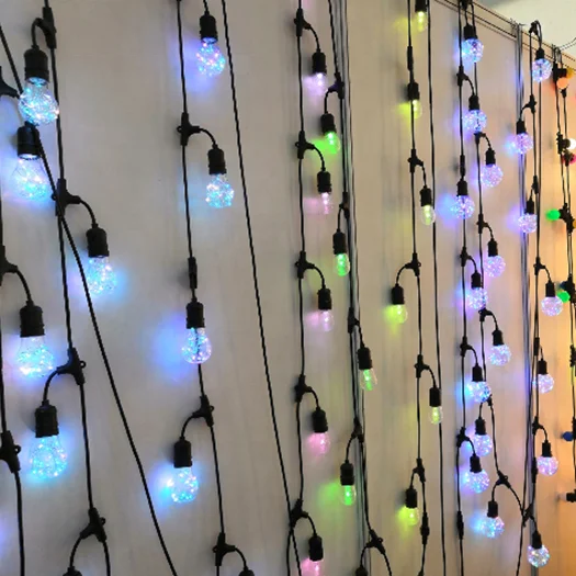 outdoor garland e27  christmas decorating fairy light rubber festoon
