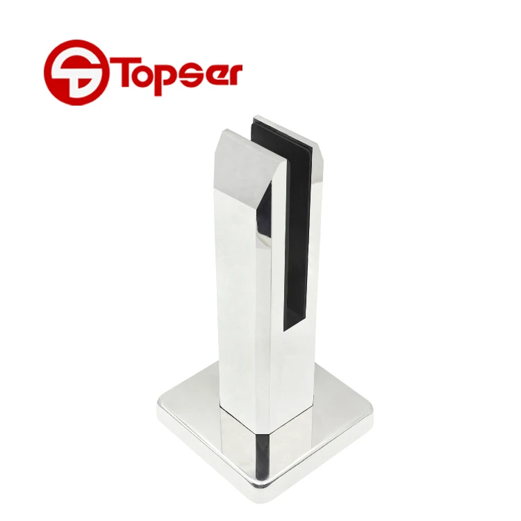 Stainless Steel 2205 / 316 Balcony Pool Clamp Chrome 200MM  Frameless Glass Railing Spigot