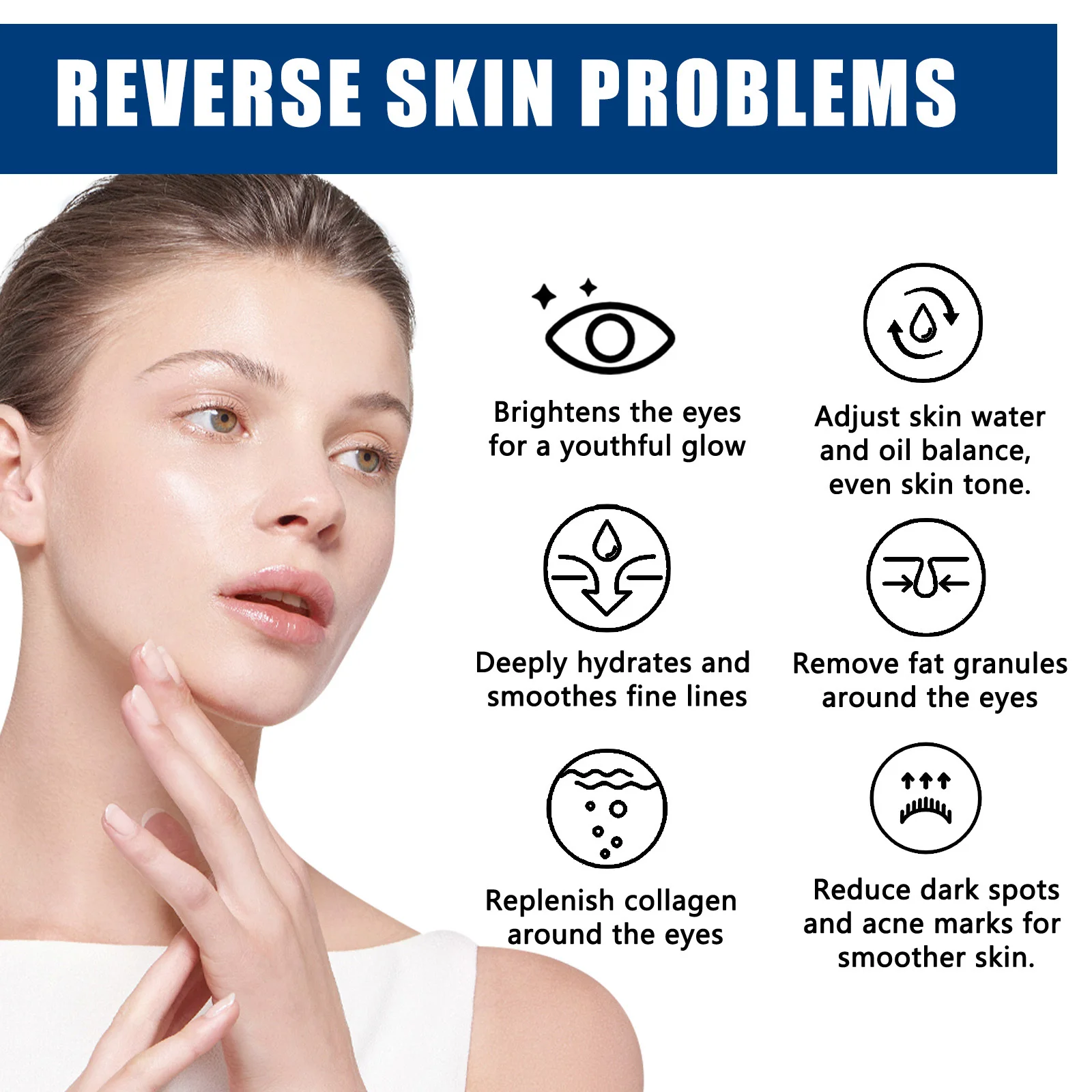EELHOE Anti-Wrinkle Eye Essence Reduces Fine Lines, Dark Circles, Lifts, Firming And Moisturizing Care Essence