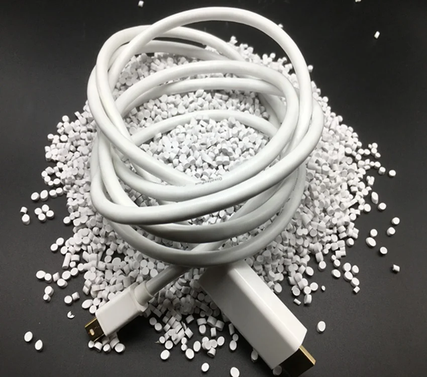 USB data line cable wire plug recycled tpe compound granule recycle tpe material