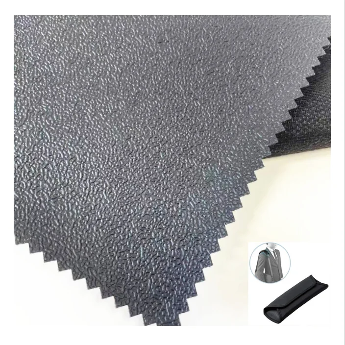 High quality anti-slip pvc leather fabric for bag should pad rough abrasive leather