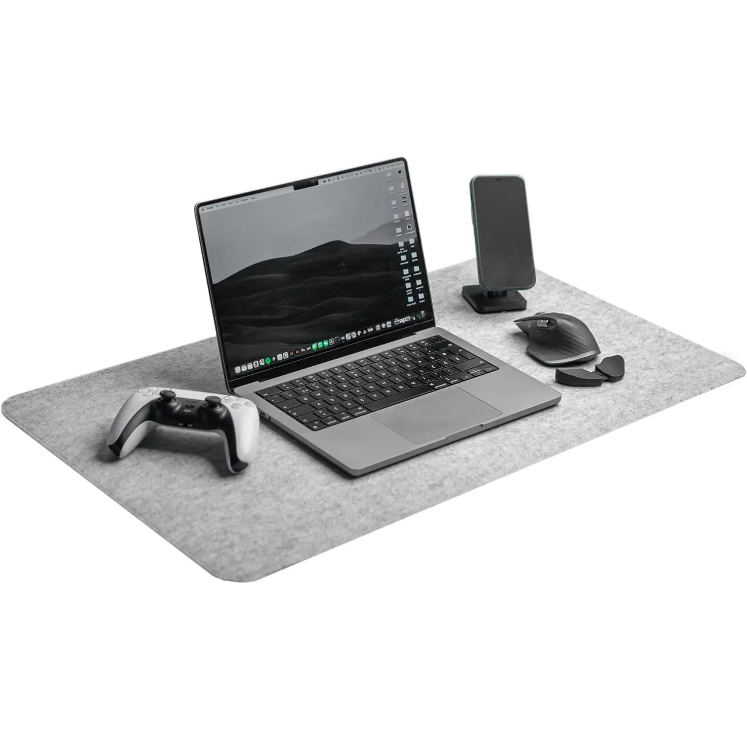 Hot sale 3mm thick grey felt and cork mat for mouse/desk