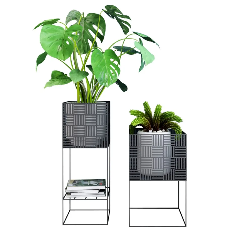 Flower stand and flowerpot holder floor type interior  multi-layer shelf decoration iron plant frame